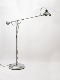 Wilmot Castle Articulating Chrome Counterweight Medical Floor Lamp