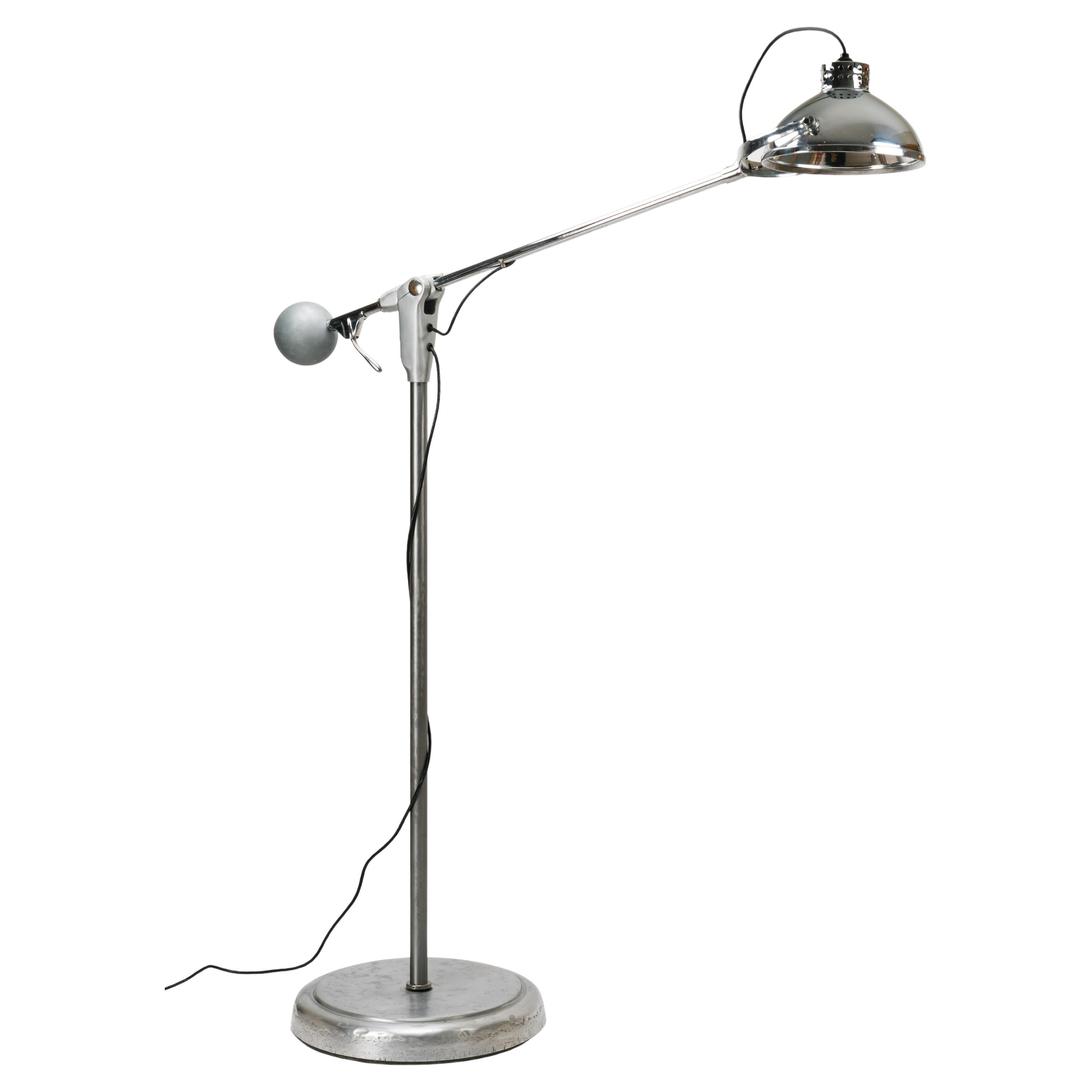 Wilmot Castle Articulating Chrome Counterweight Medical Floor Lamp