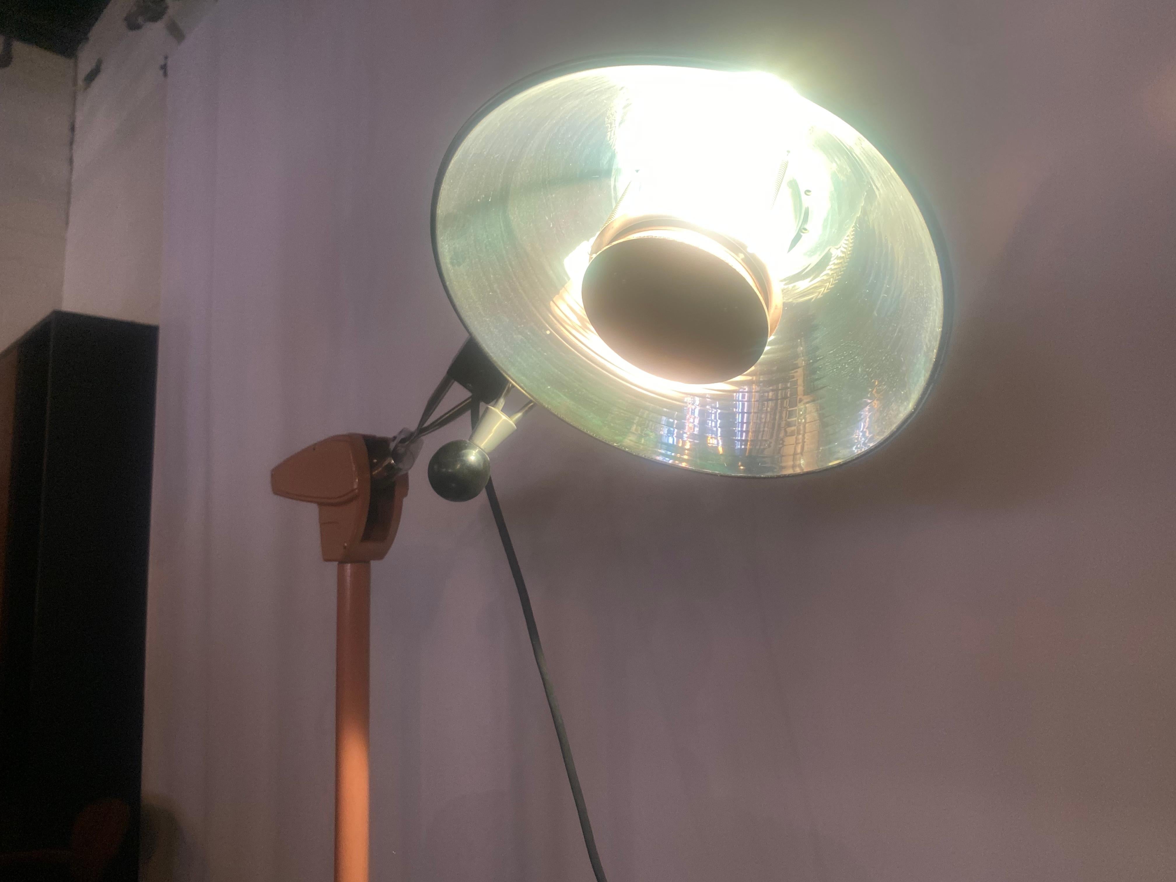 Wilmot Castle Medical / operating Floor Lamp, Modernist design, Amazing color  For Sale 4