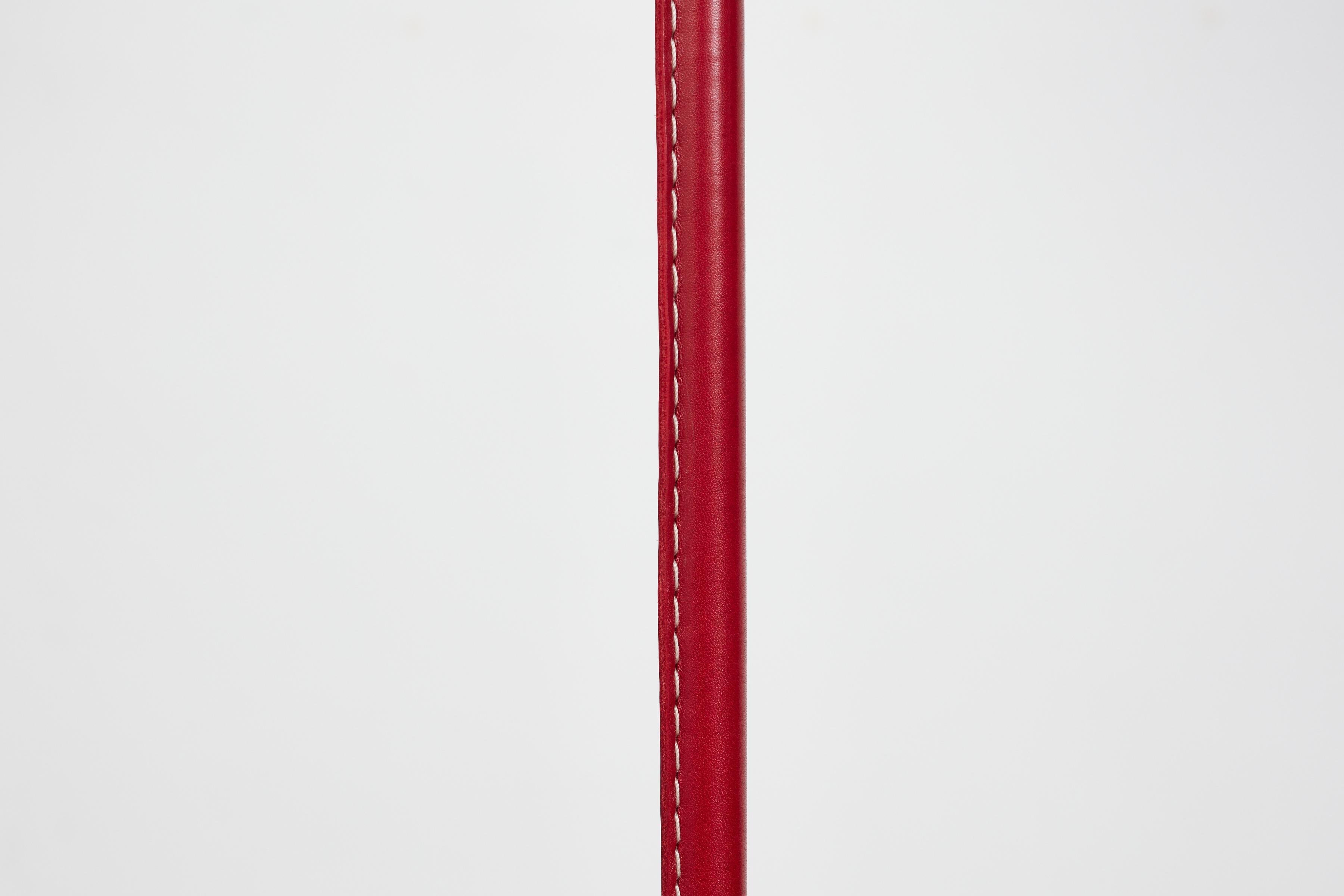 Wilshire Red Leather Floor Lamp For Sale 6