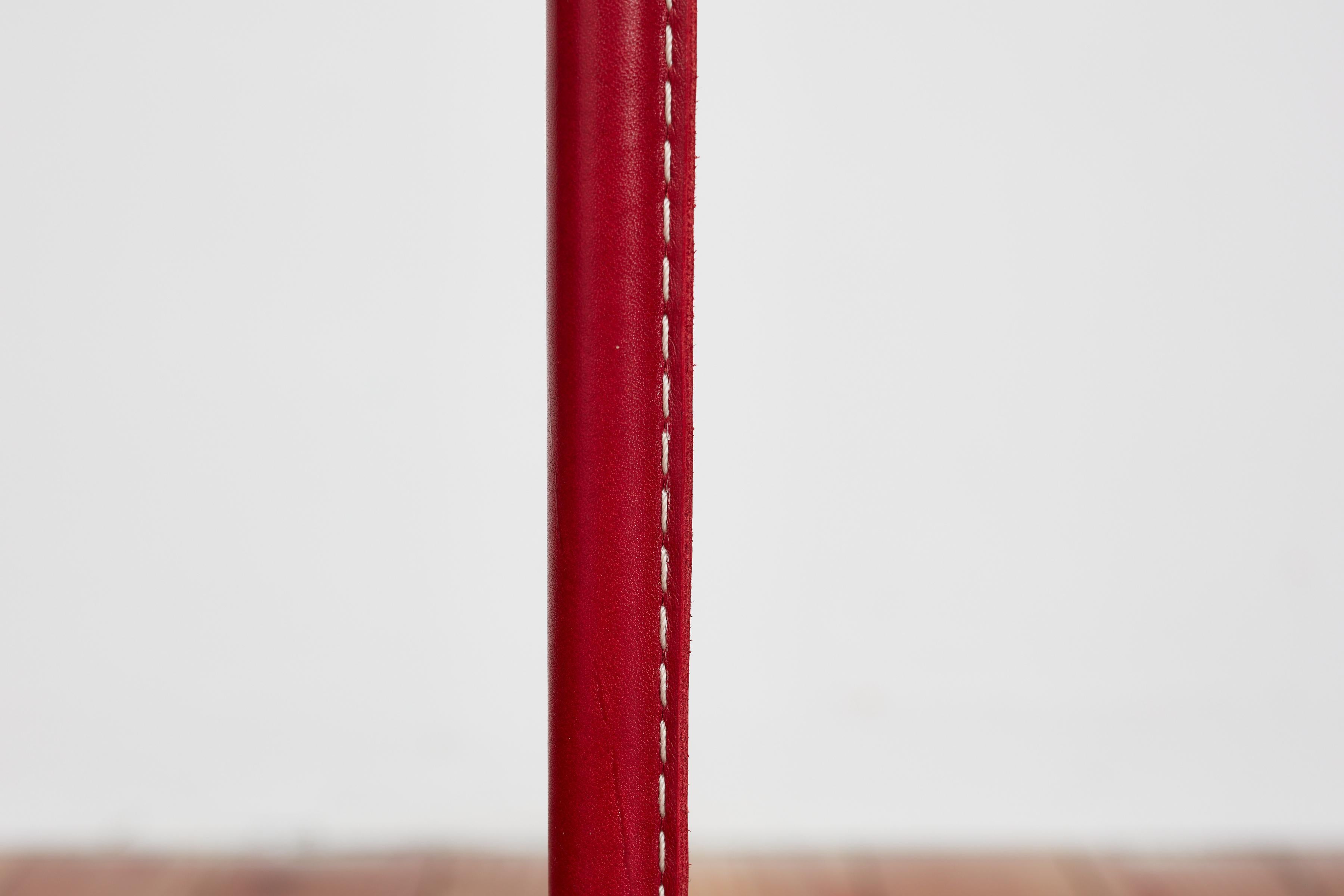 Wilshire Red Leather Floor Lamp For Sale 13