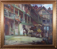 Wilson - 20th Century Oil, Stagecoach in a Courtyard