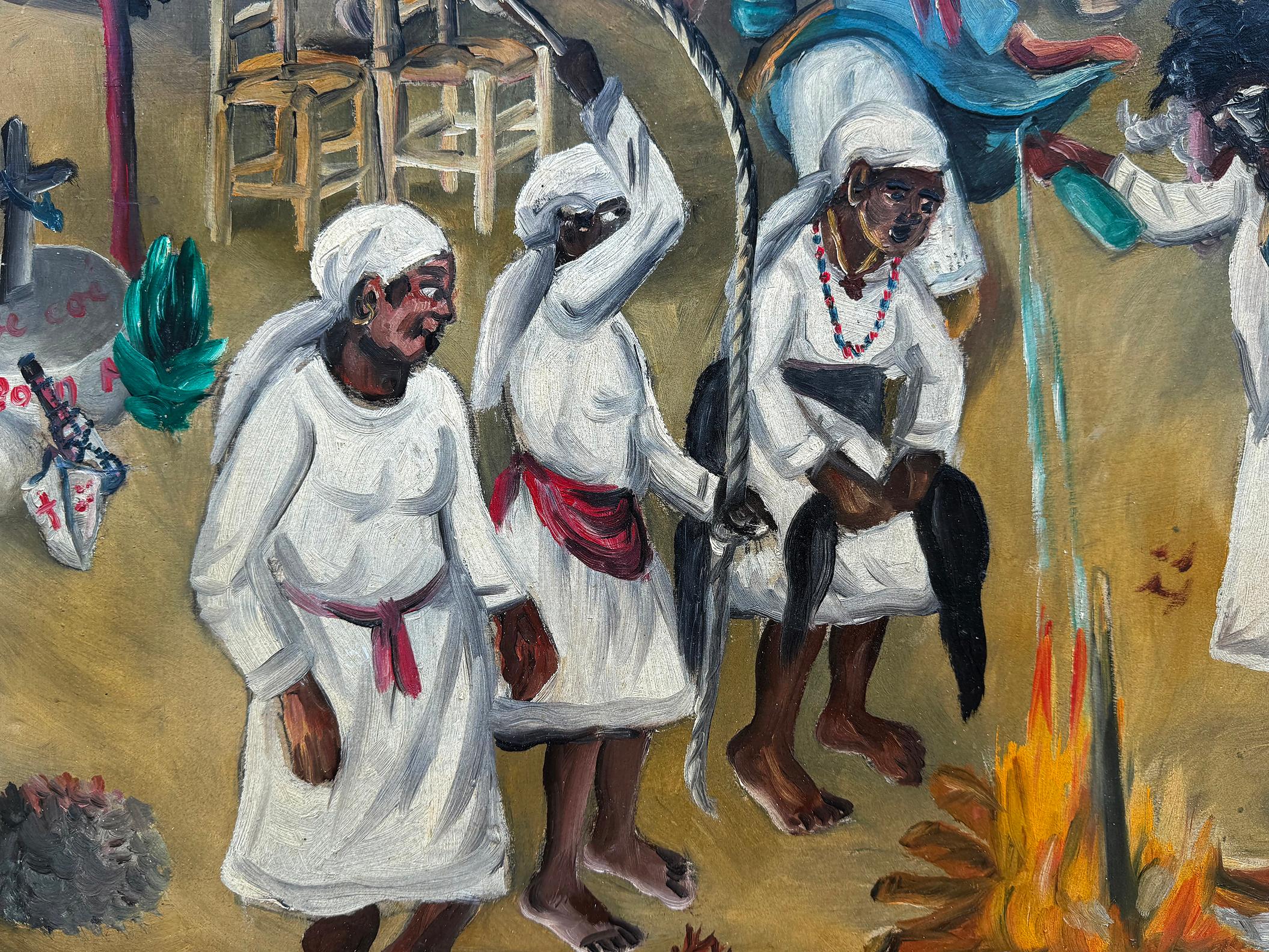 Ceremonia Vudú al Aire Libre con Sacrificio de Pollos Vudú en venta 12