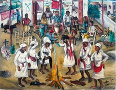 Wilson Bigaud - Voodoo Ceremony Outdoors with Vodou Chicken Sacrifice Voodoo Ceremony Outdoors with Vodou Chicken Sacrifice