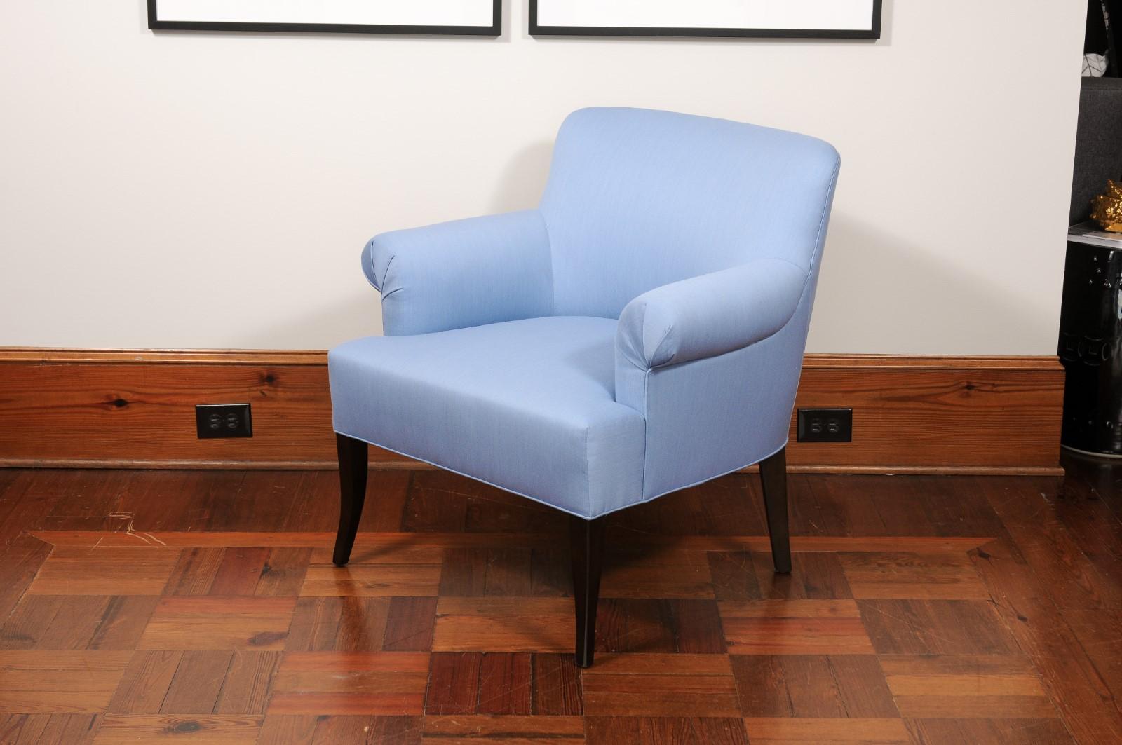 Wilson Blue Club Chair For Sale 2