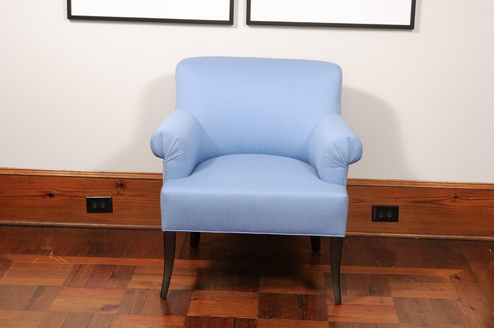 Wilson Blue Club Chair For Sale 3