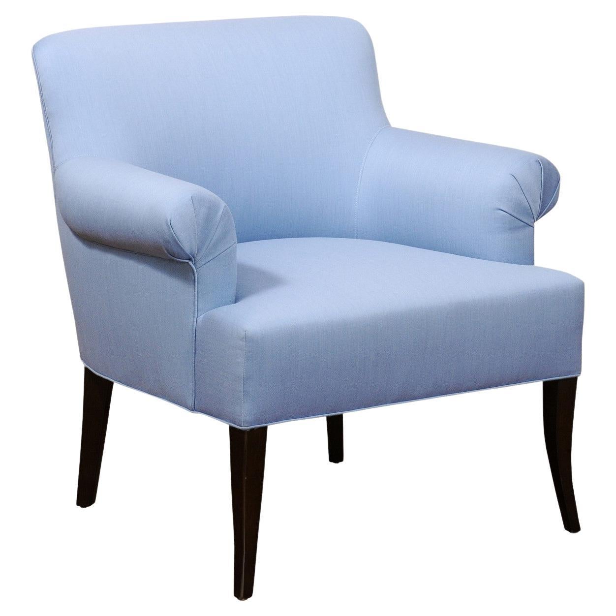 Wilson Blue Club Chair For Sale
