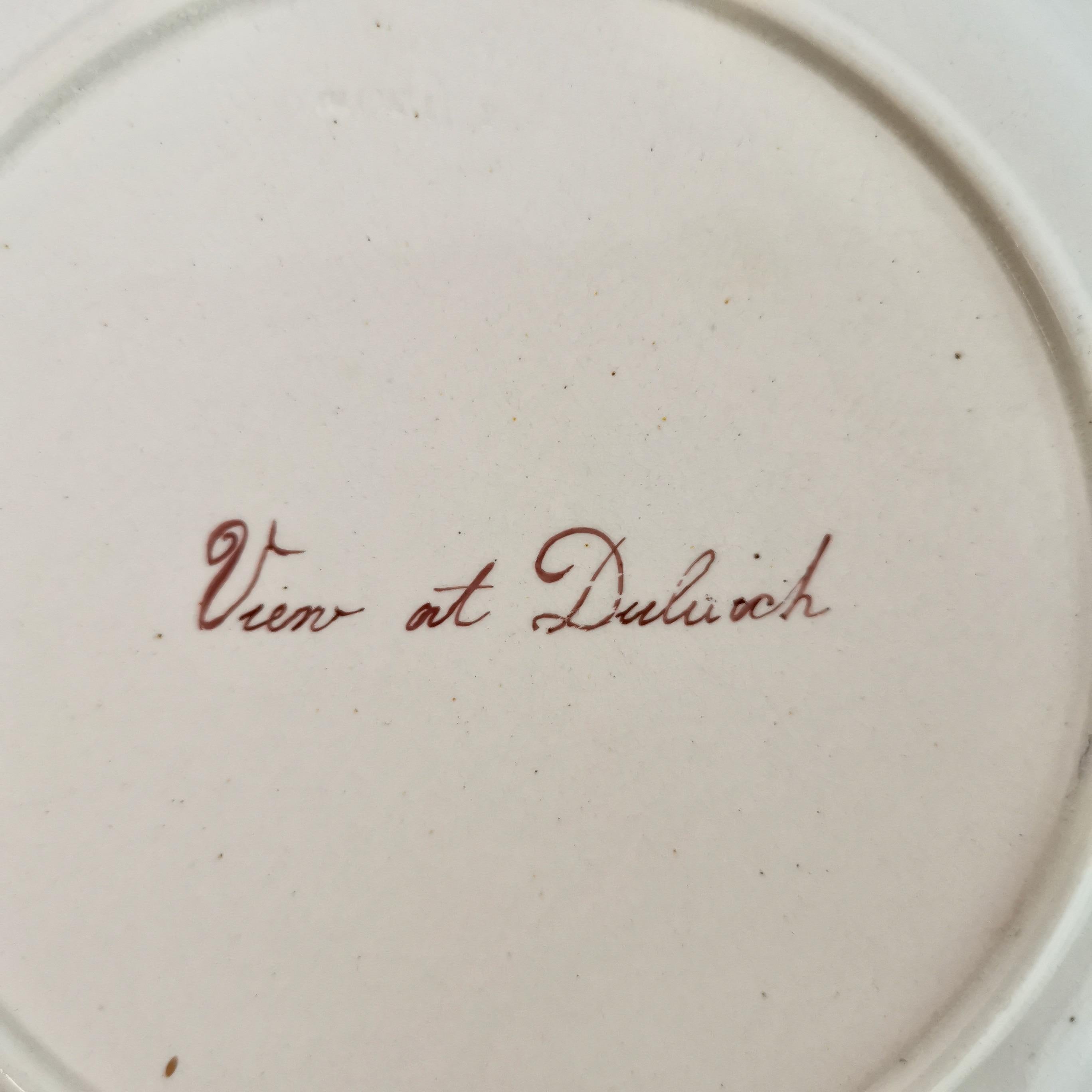 Wilson Creamware Plate, Blind Moulded with Windmill Landscape, ca 1800 3