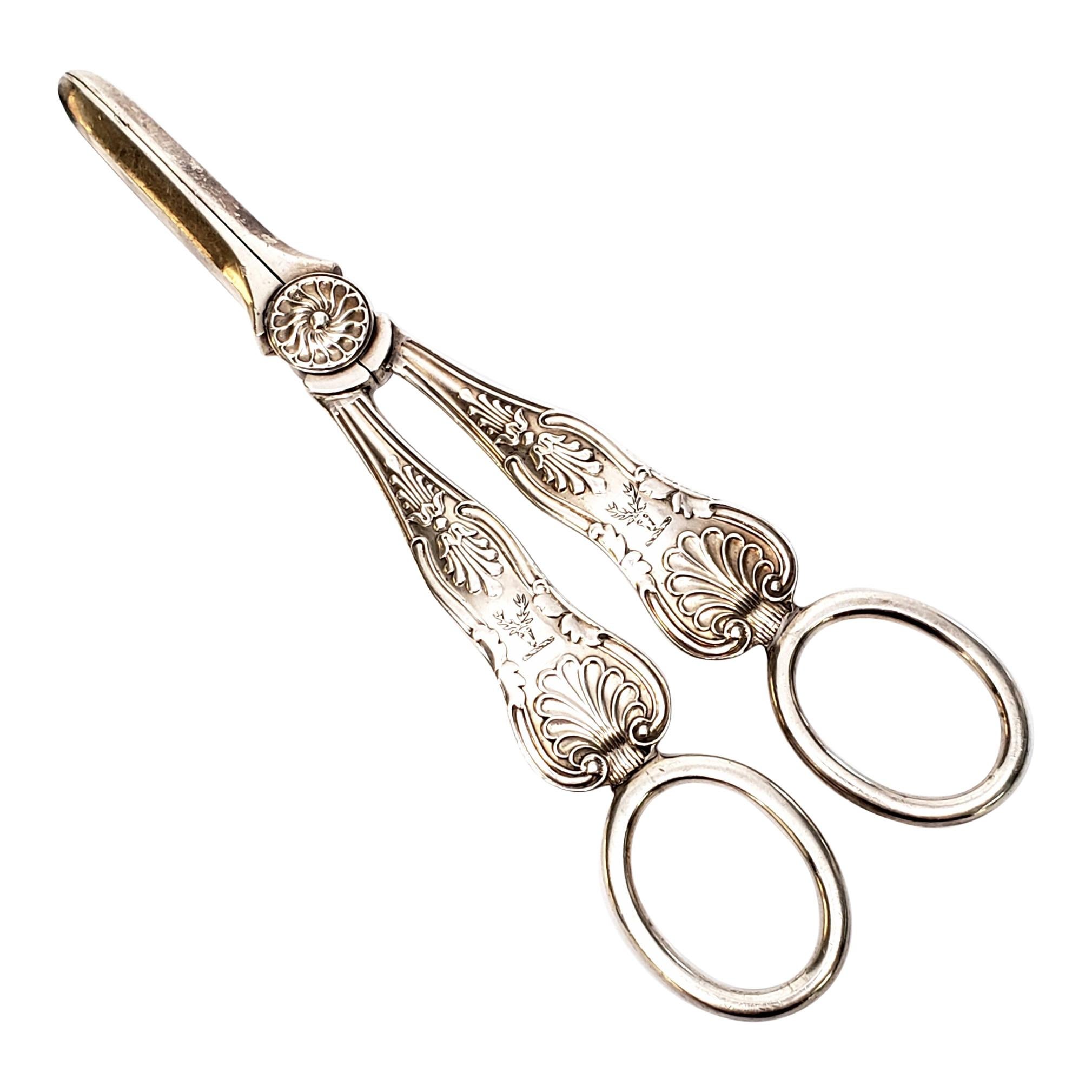 Wilson & Gill English Sterling Silver Grape Shears / Scissors