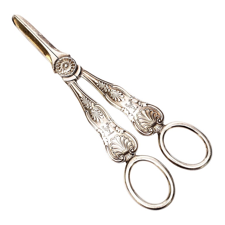 Wilson and Gill English Sterling Silver Grape Shears / Scissors at 1stDibs