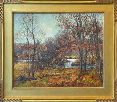 "Uno scorcio del fiume Lieutenant, Connecticut" Wilson Irvine, Impressionismo