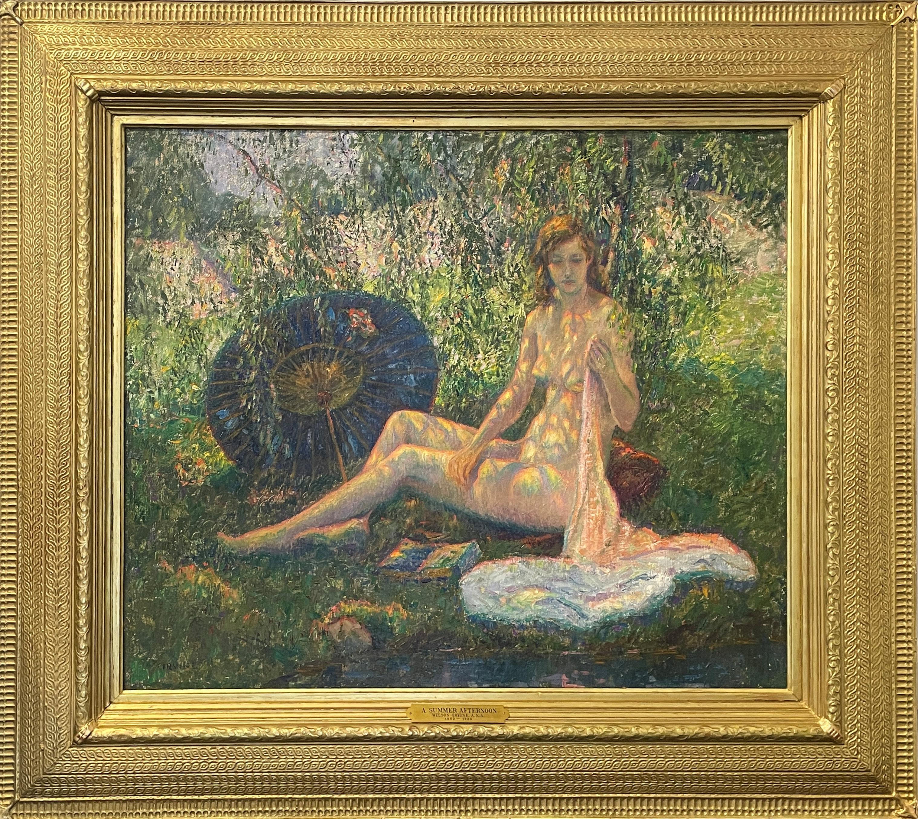 « A Summer Afternoon », Wilson Irvine, Old Lyme Connecticut, Impressionnisme américain - Painting de Wilson Henry Irvine