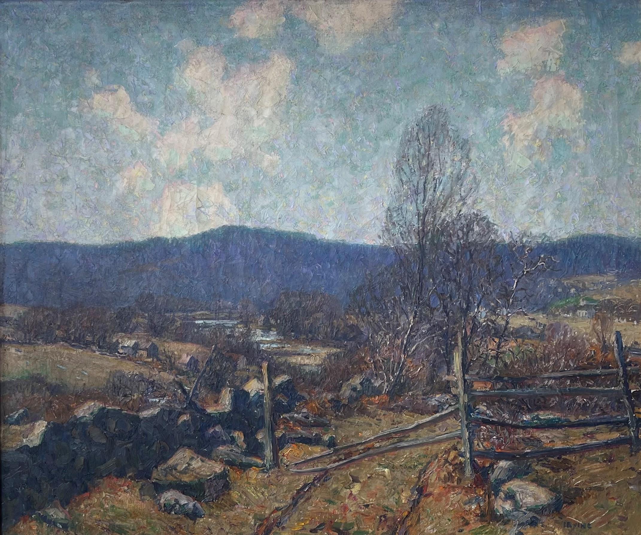 Autumn Field, Ölgemälde des amerikanischen Impressionisten Wilson Irvine 1869-1936 (Impressionismus), Painting, von Wilson Henry Irvine