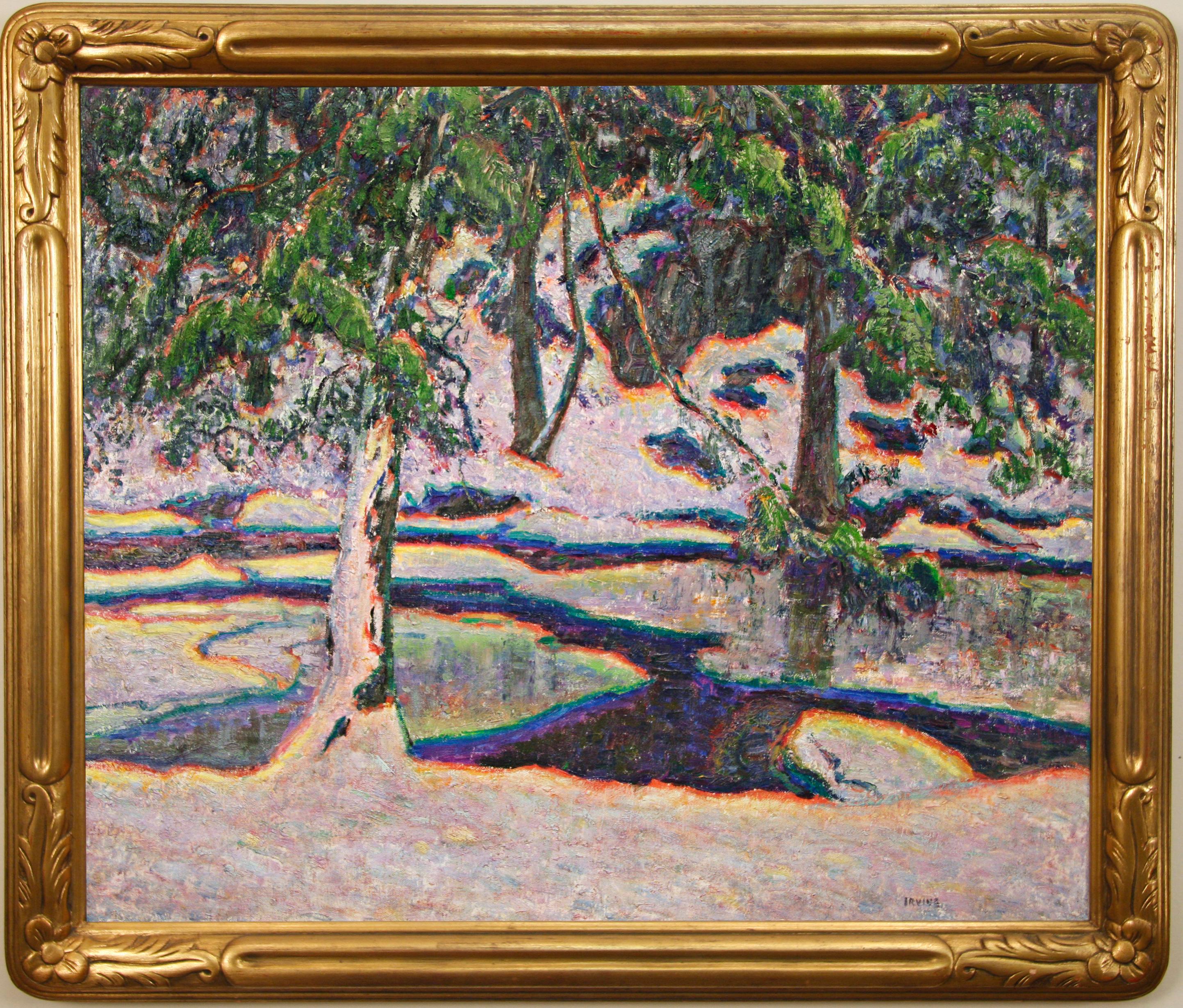 Dégel du printemps - Impressionnisme abstrait Painting par Wilson Henry Irvine