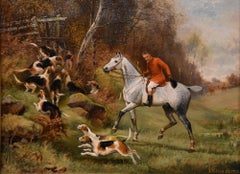 Ölgemälde von Wilson Hepple „In Hot Pursuit“