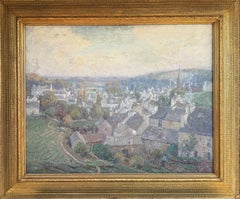 "French Landscape" Wilson Irvine, American Impressionist Rural French Town