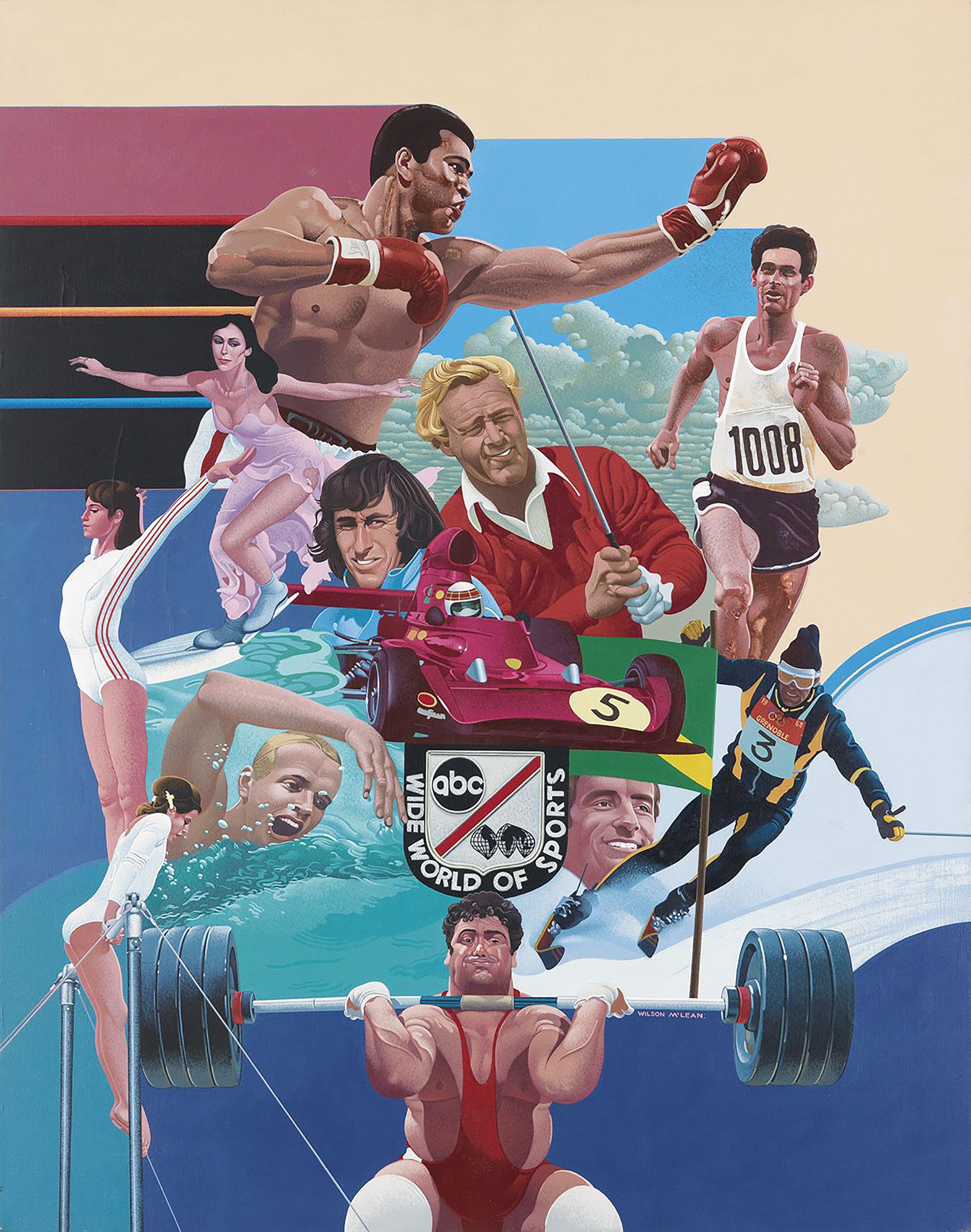 Wilson McLean Portrait Painting - ABC Wide World of Sports, 1968