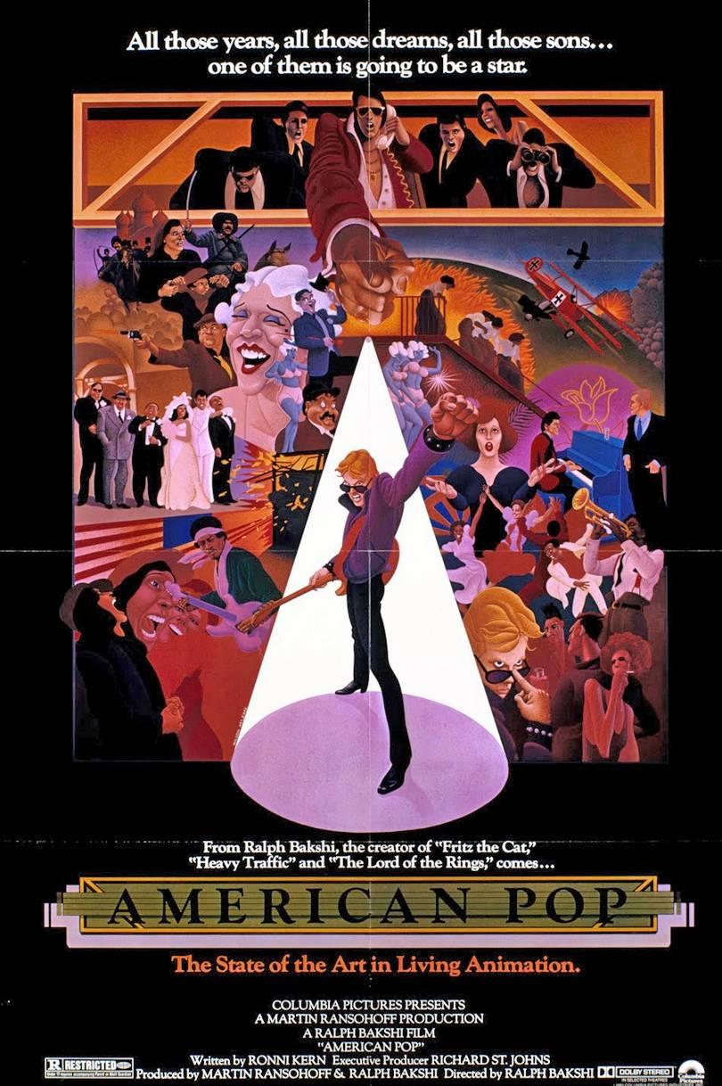 Affiche de film d'illustration pour le film « American Pop » en vente 2