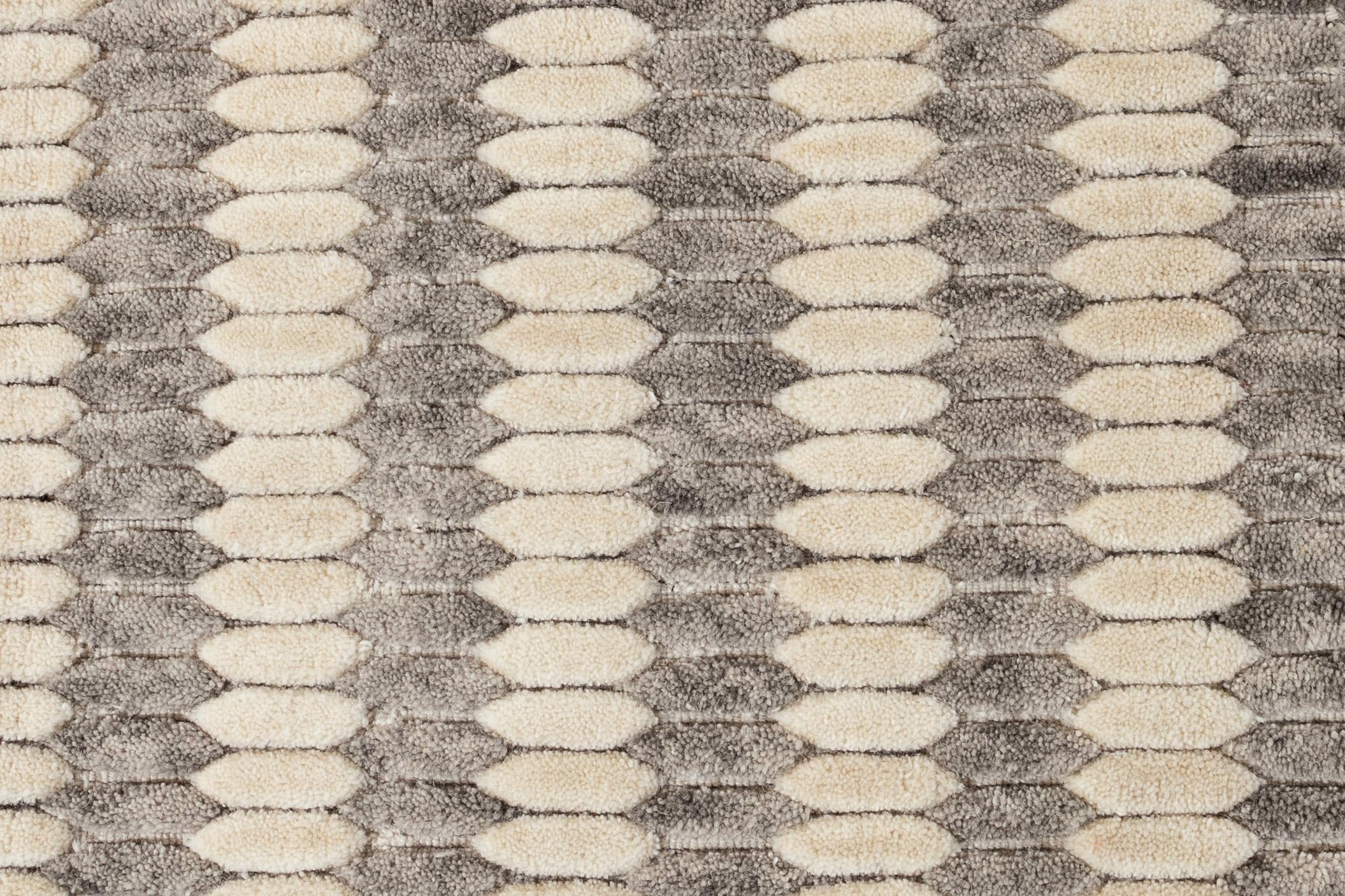 Indian Wilson Point Collection Handwoven Contemporary Custom Rug For Sale