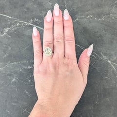 Wilson's Bespoke 10.18 CT Old Mine Butter Diamond Platinum Engagement Ring GIA