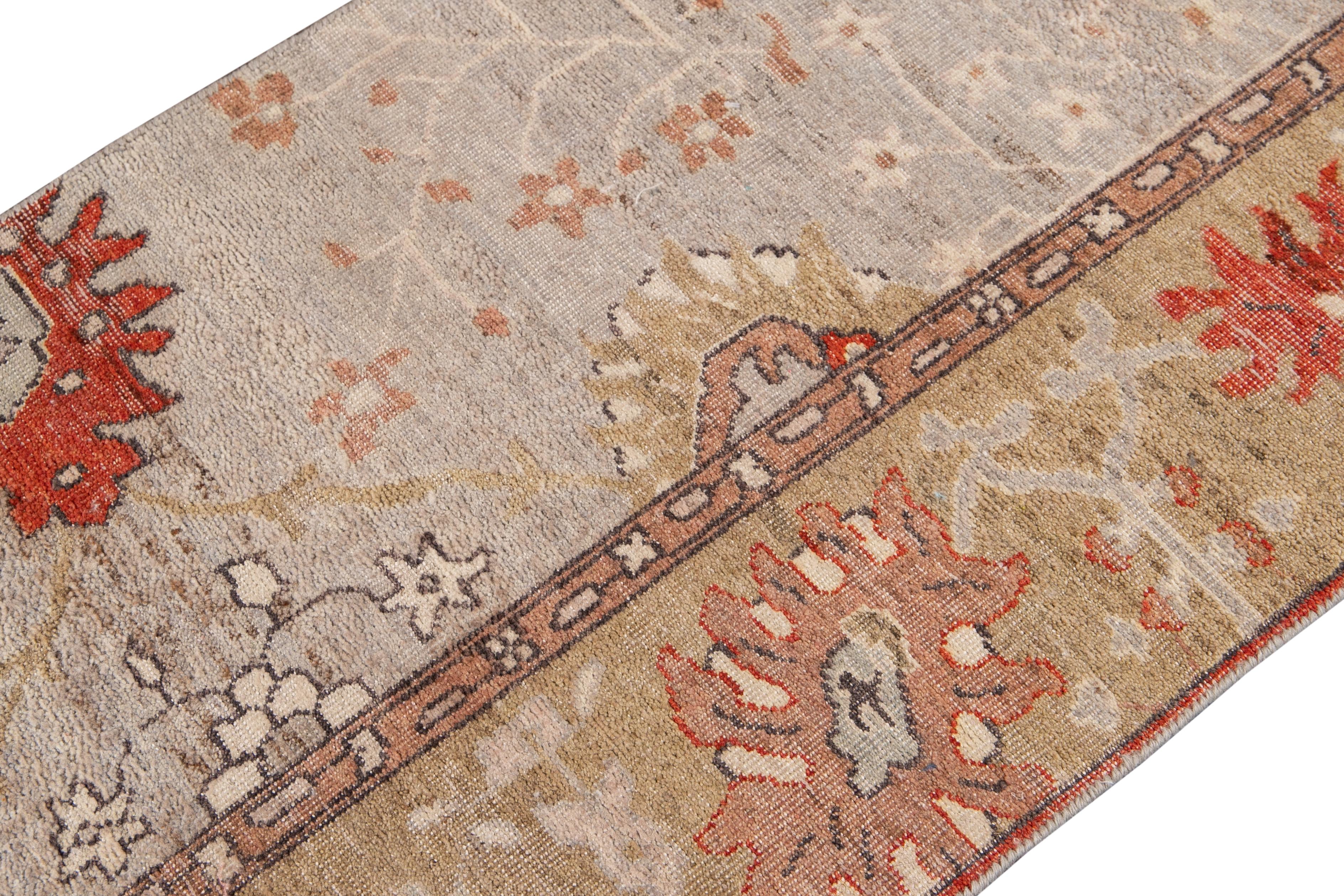 Alfombra moderna de lana tejida a mano de la colección Wilton Siglo XXI y contemporáneo en venta