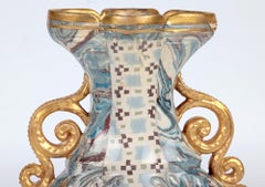 Wilton Parker Rix Doulton Lambeth Marqueterie Ware Twin Handled Vase