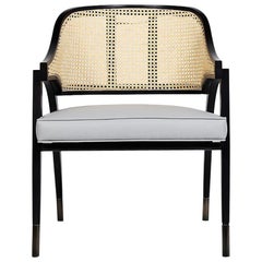 Wilton Vintage Stuhl aus geflochtenen Rattan und Massivholz