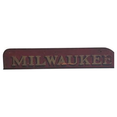 Wilwaukee Painted Sign, 19th C American