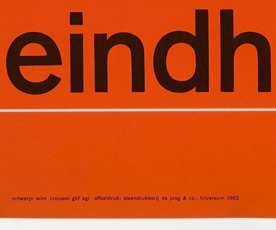 Modern Art at the Van Abbemuseum in Eindhoven – Original Vintage Dutch Poster - Print by Wim Crouwel