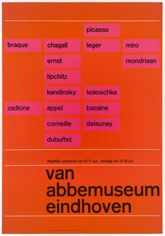 Modern Art at the Van Abbemuseum in Eindhoven – Original Vintage Dutch Poster