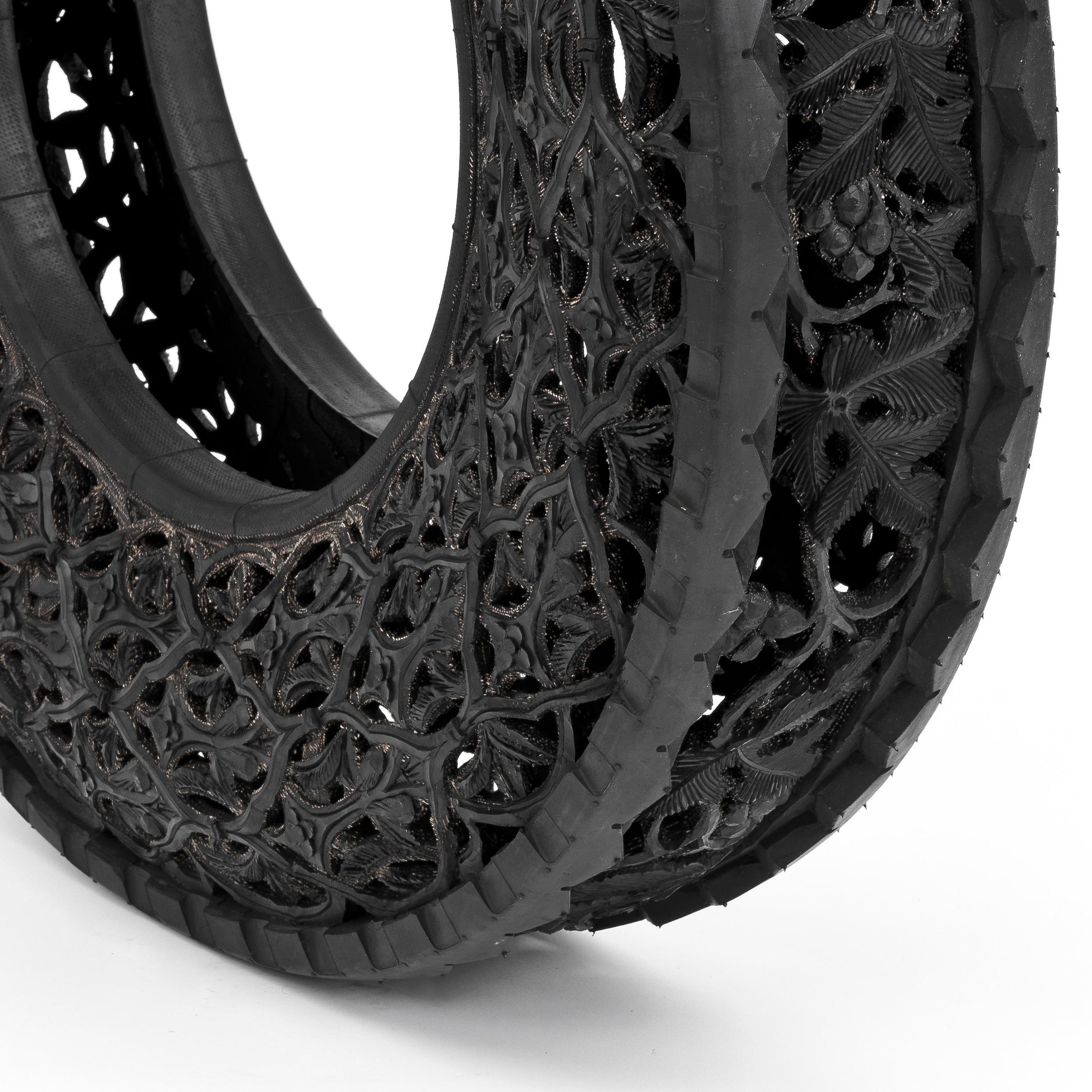 Hand carved tire