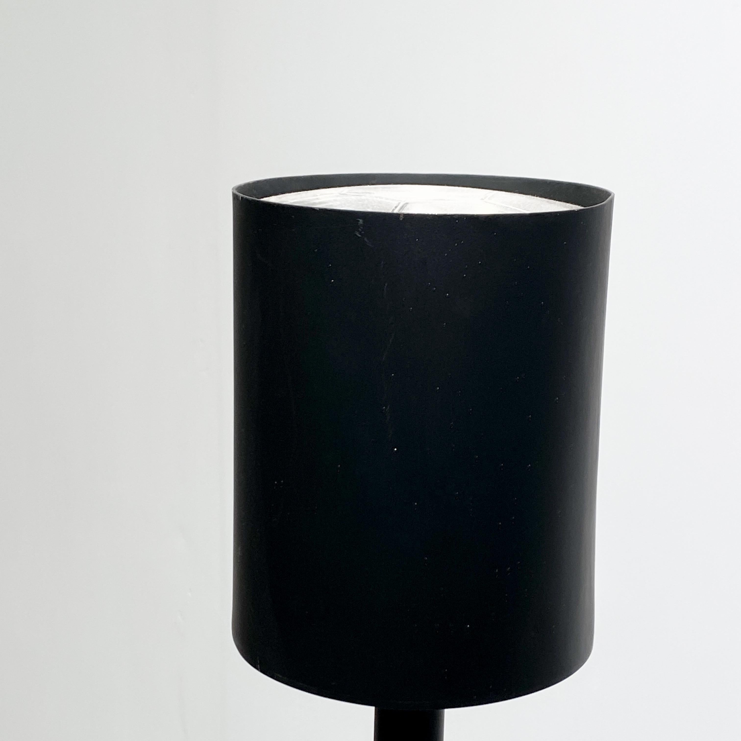 Laqué Wim den Boon, lampadaire noir unique Gispen, design moderne du milieu du siècle dernier, années 1950 en vente