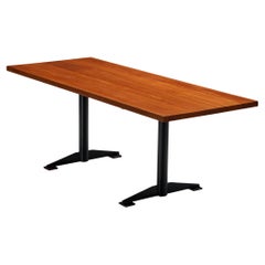 Wim Den Boon Dining Table in Mahogany and Black Lacquered Steel