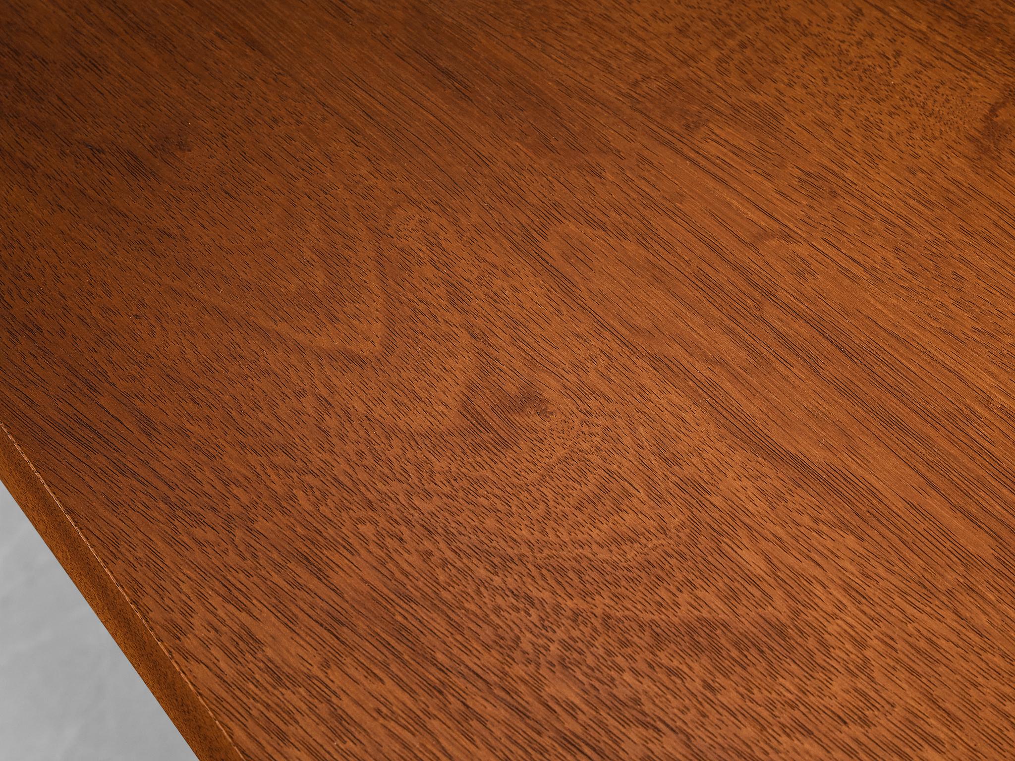 Métal Table de salle à manger Wim den Boon en acajou massif et métal en vente