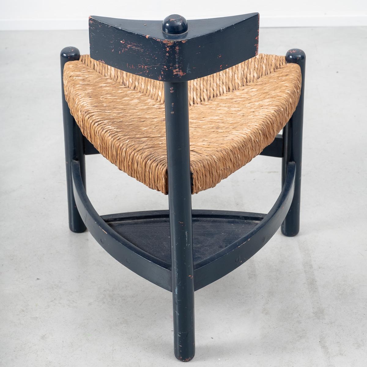 Dutch Wim Den Boon Rush Chair, Netherlands, 1952