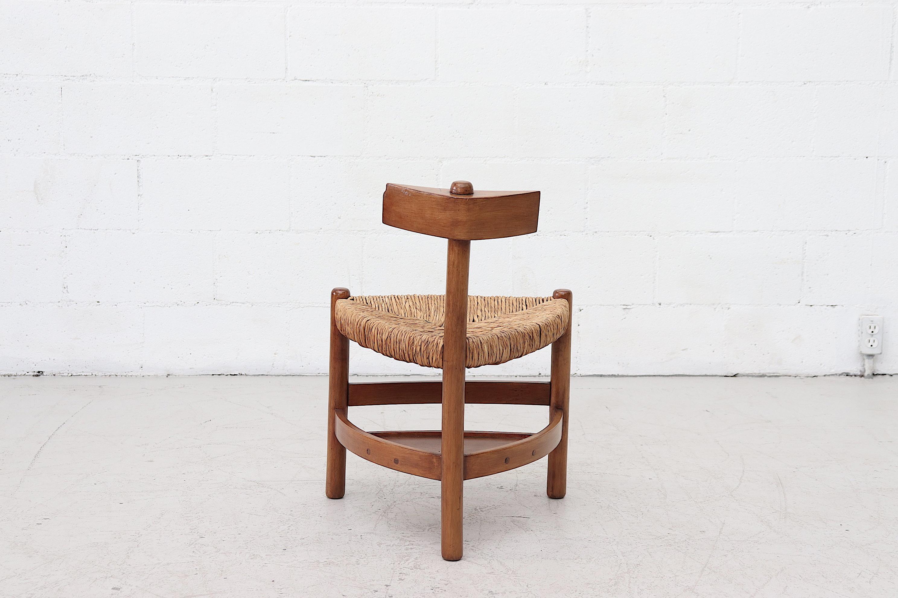 Chaise de joncs à trépieds style Wim Den Boon Bon état à Los Angeles, CA