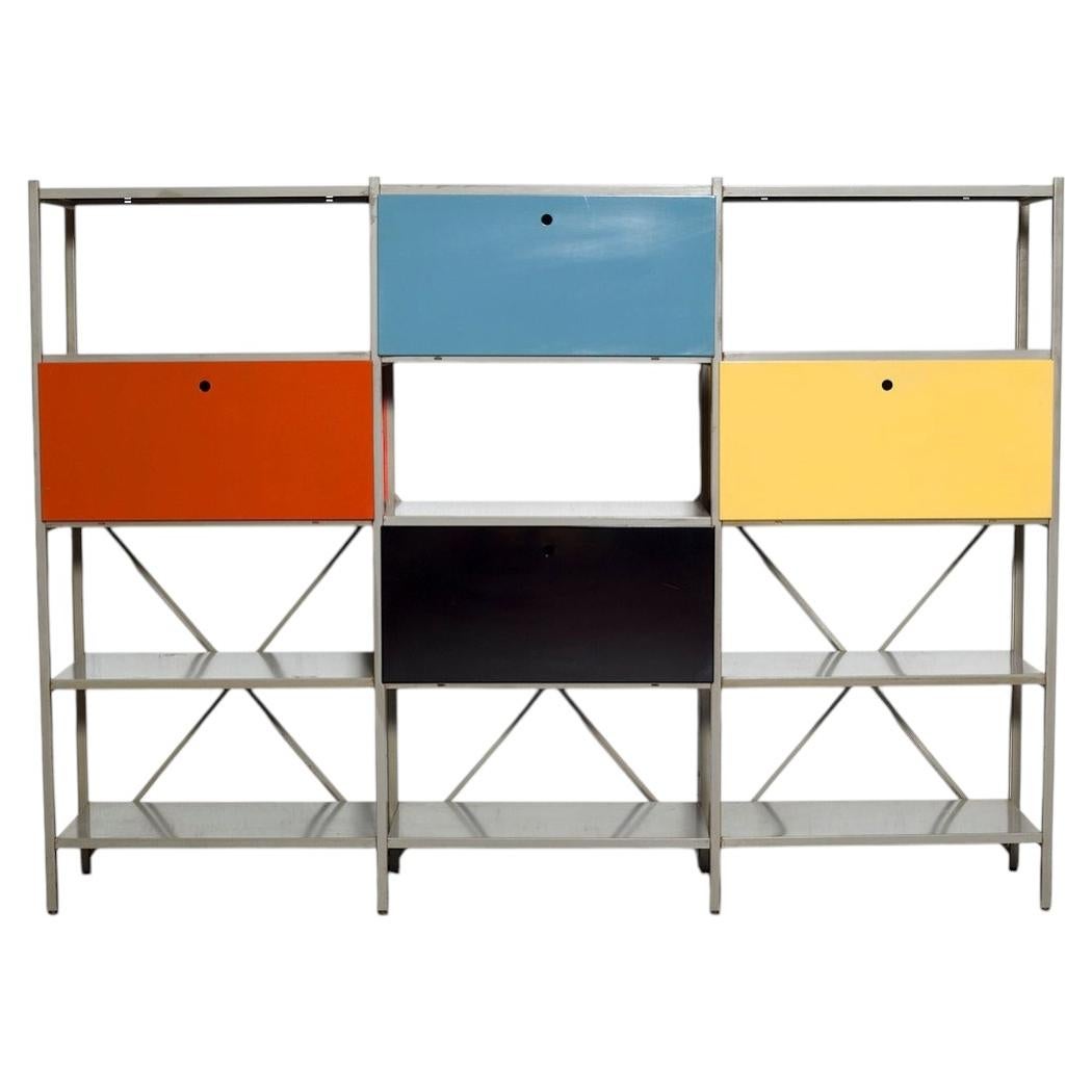 Wim Rietveld #663-2 Modular Metal Storage Cabinet for Gispen, 1954
