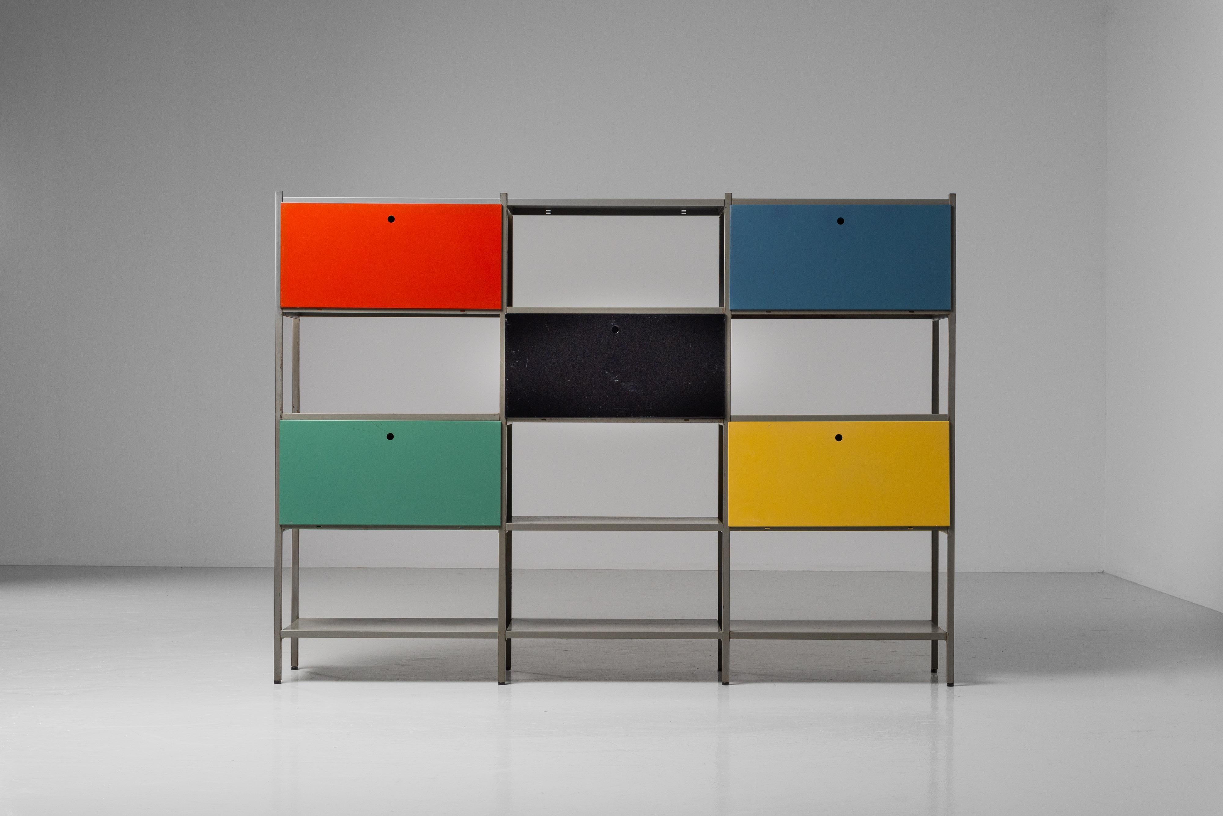 Mid-Century moderno Libreria Wim Rietveld 663 di Gispen Culemborg 1954 in vendita