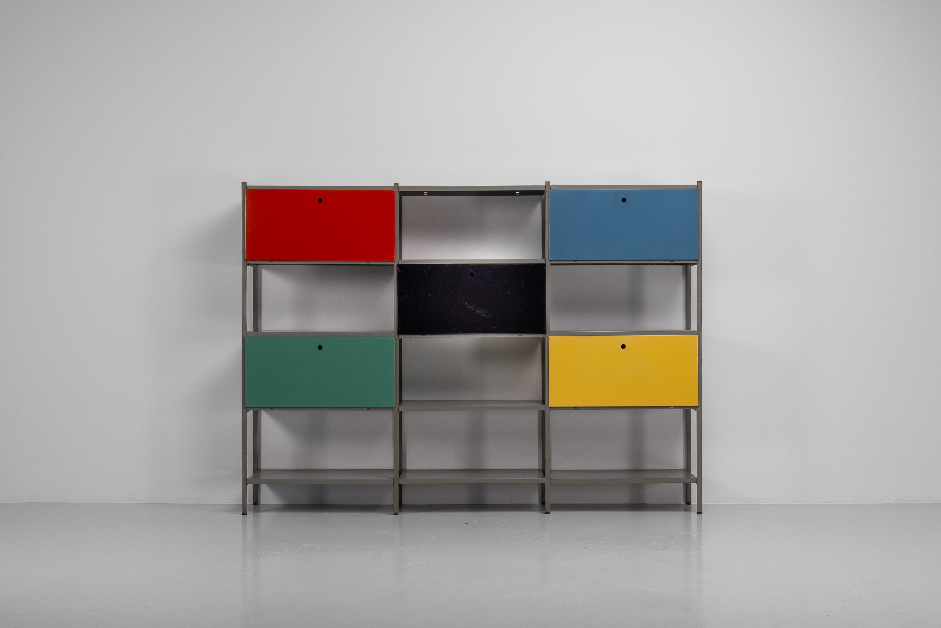 Pittura a freddo Libreria Wim Rietveld 663 di Gispen Culemborg 1954 in vendita