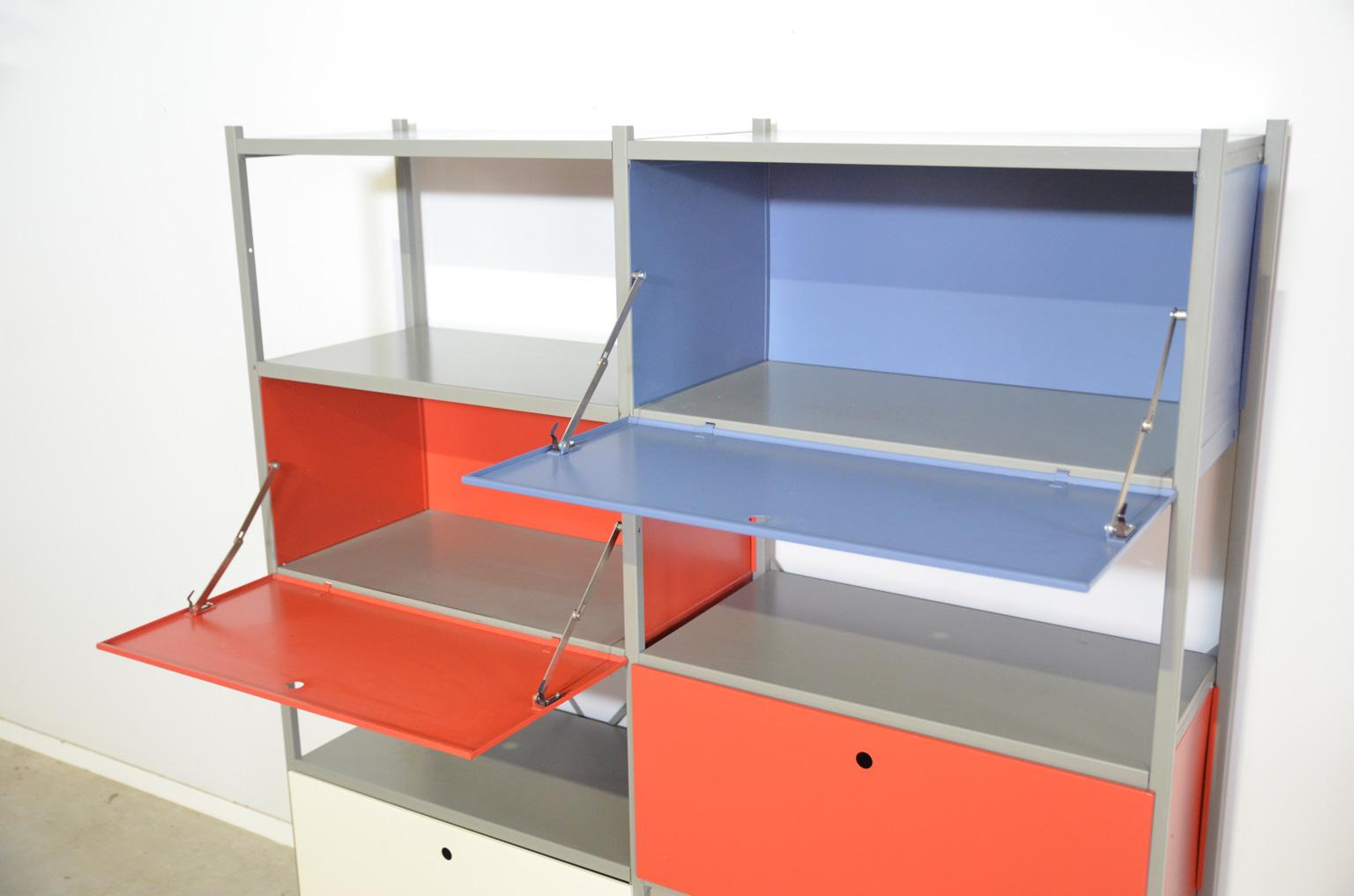 Lacquered Wim Rietveld 663 Modular Wall System for Gispen, Netherlands
