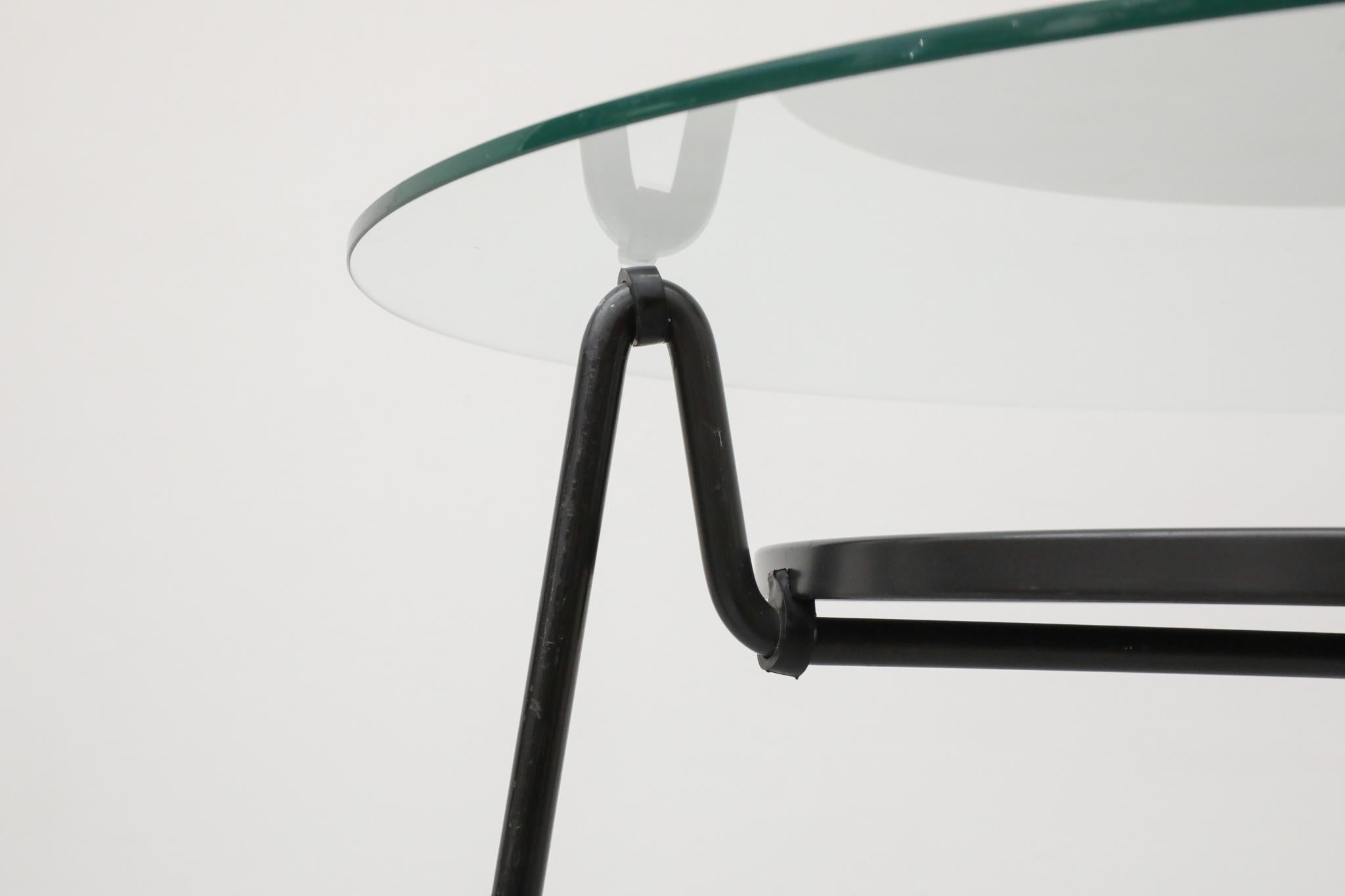 Wim Rietveld Mesa mosquitera extra alta con bandeja negra, Gispen, Países Bajos 1953 en venta 3