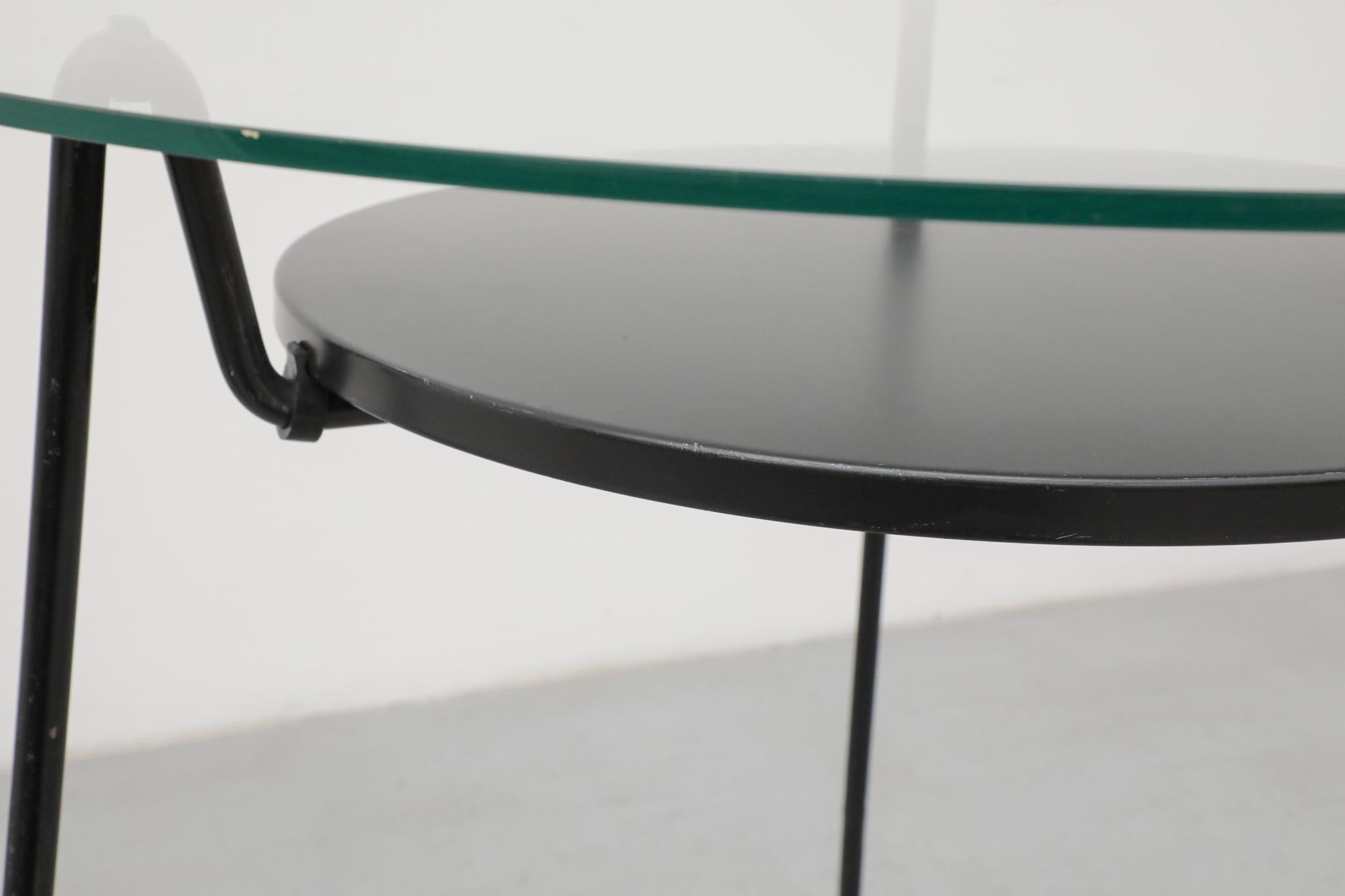 Wim Rietveld Mesa mosquitera extra alta con bandeja negra, Gispen, Países Bajos 1953 en venta 6