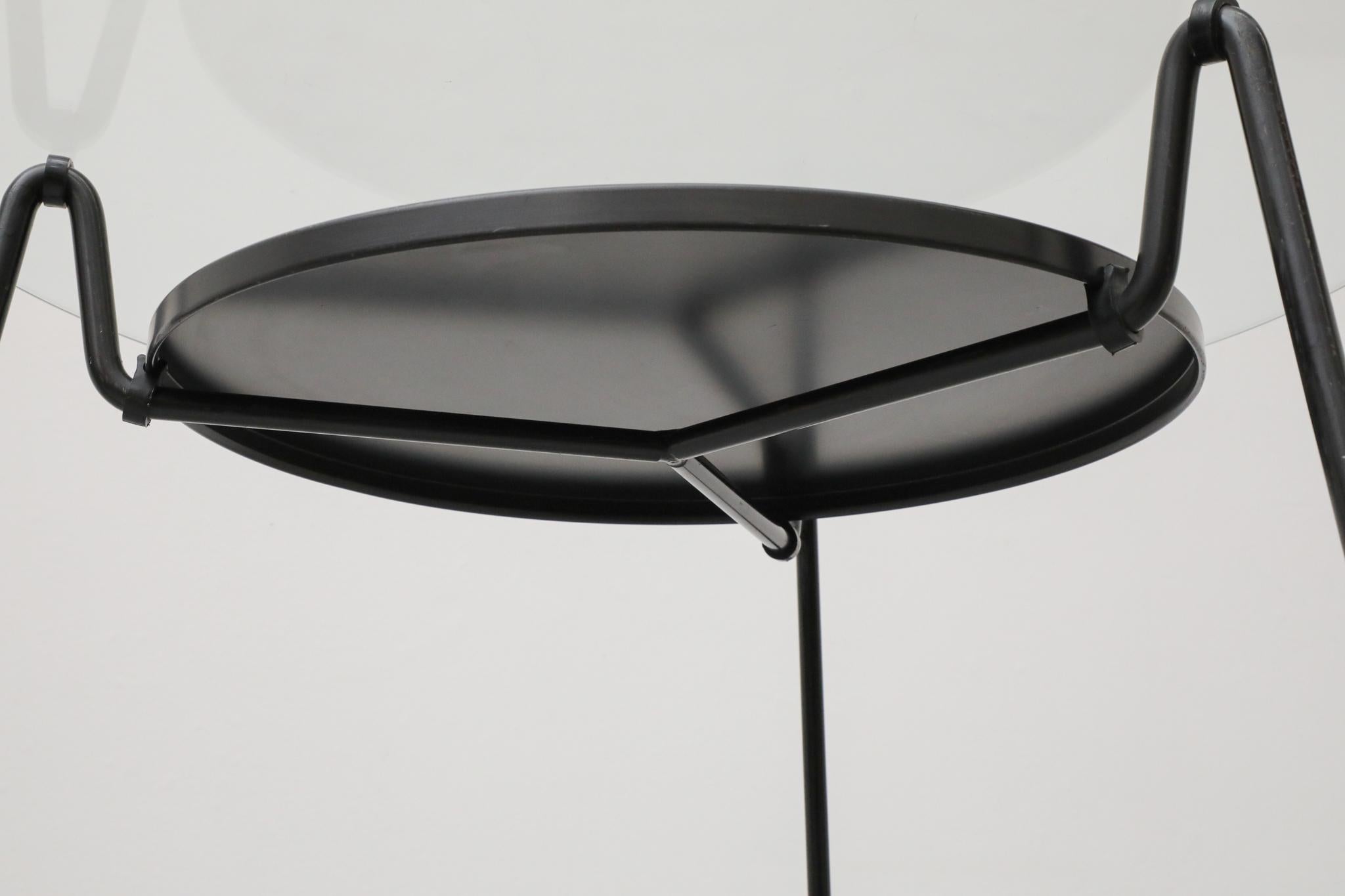 Wim Rietveld Mesa mosquitera extra alta con bandeja negra, Gispen, Países Bajos 1953 en venta 9