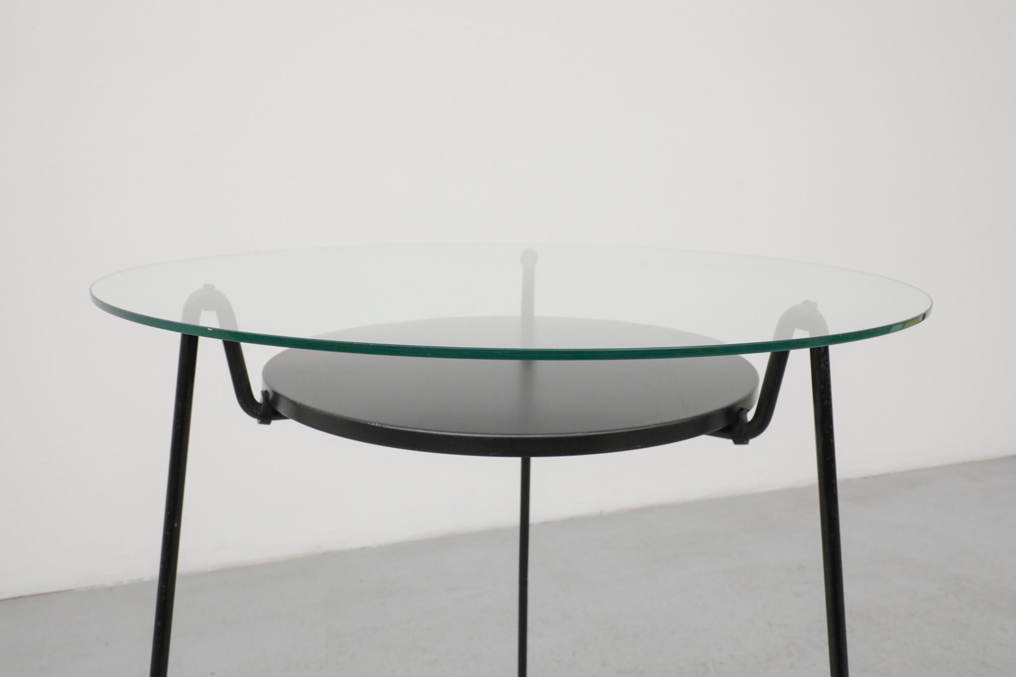 Wim Rietveld Mesa mosquitera extra alta con bandeja negra, Gispen, Países Bajos 1953 en venta 10