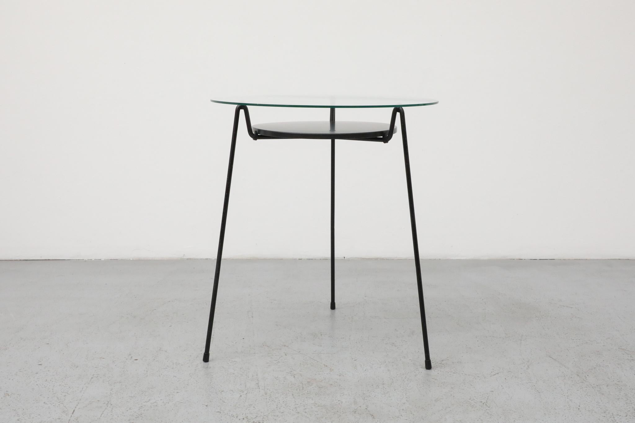Wim Rietveld Mesa mosquitera extra alta con bandeja negra, Gispen, Países Bajos 1953 en venta 11