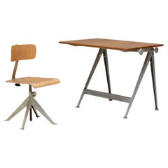 Wim Rietveld & Friso Kramer - Tavolo da disegno Reply e sedia operativa