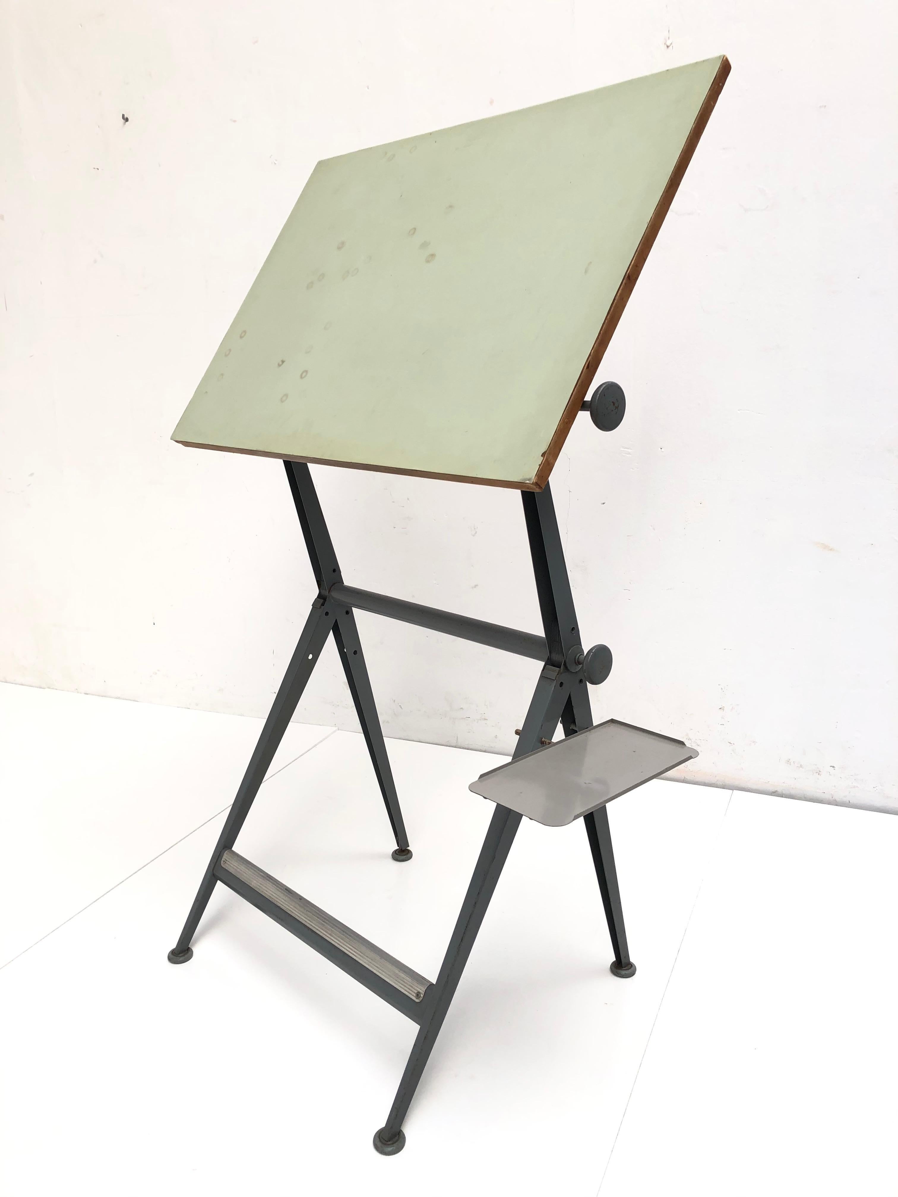 Mid-Century Modern Wim Rietveld and Friso Kramer Reply Drafting Table 1959 Ahrend the Netherlands