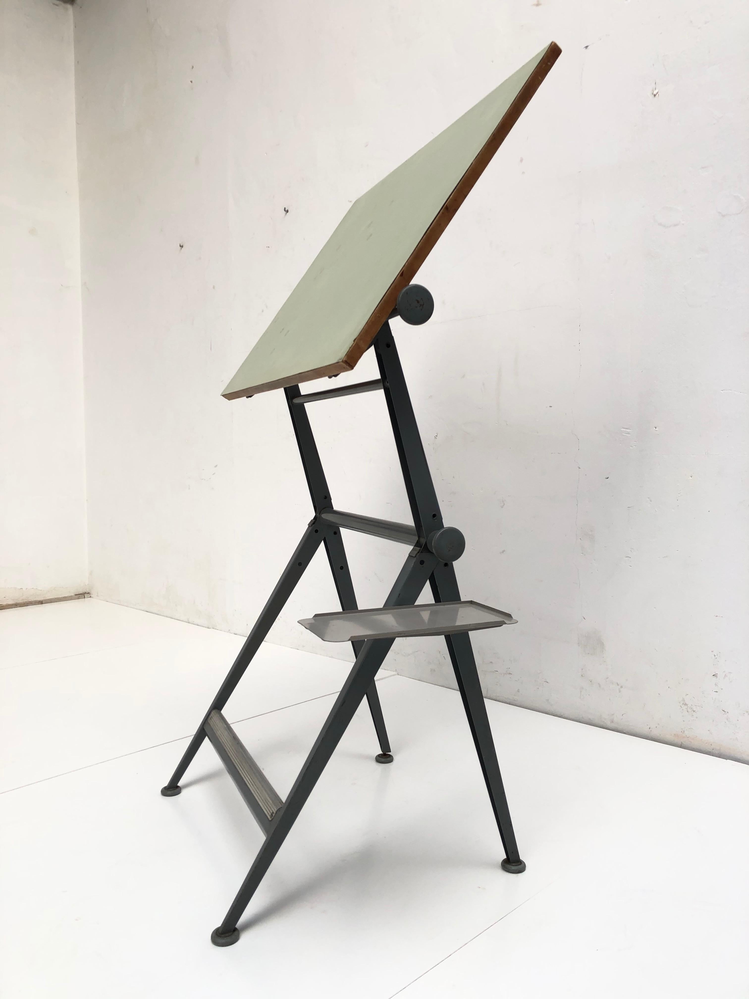 Wim Rietveld and Friso Kramer Reply Drafting Table 1959 Ahrend the Netherlands In Good Condition In bergen op zoom, NL