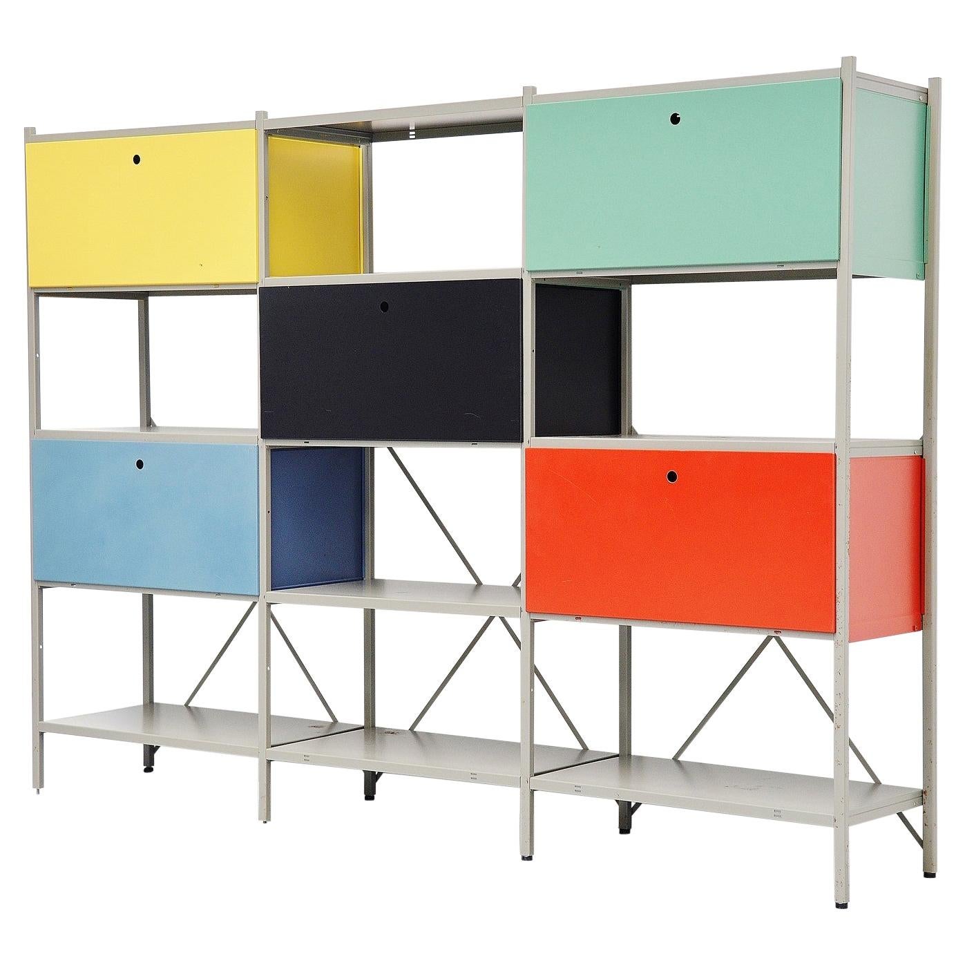Wim Rietveld Gispen 663 Modular Bookcase Cabinet 1954