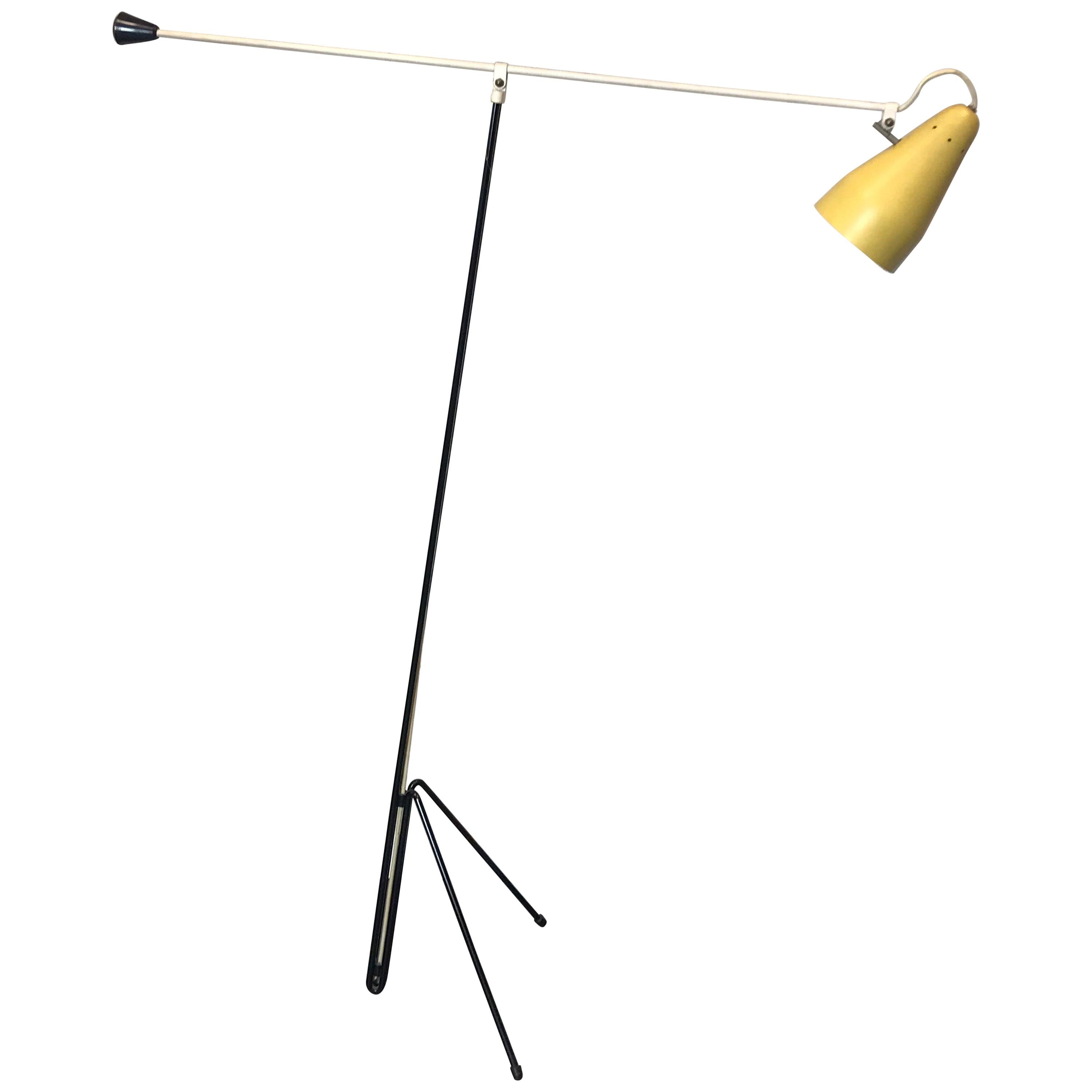 Wim Rietveld Gispen Floor Lamp For Sale